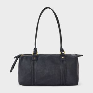 Faux Leather Distressed Satchel Bag - Universal Thread Black